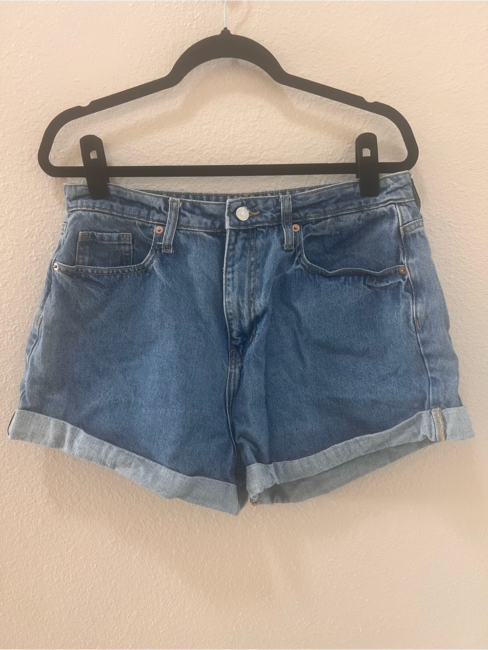 Wild Fable Rolled Hem Mid-Blue Jean Shorts